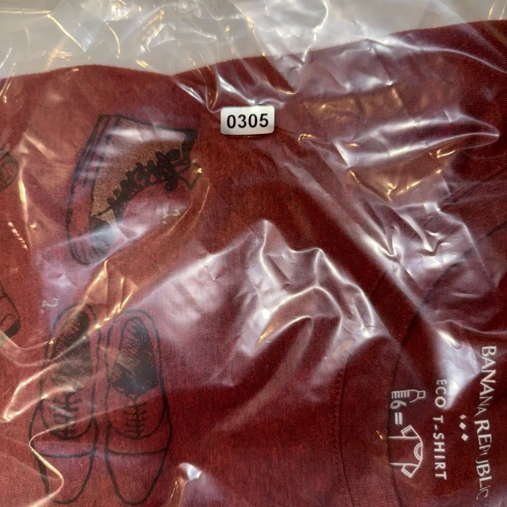 Banana Republic L Eco T-Shirt Rust Color Proper Shoes‎ Basketball Tennis Running